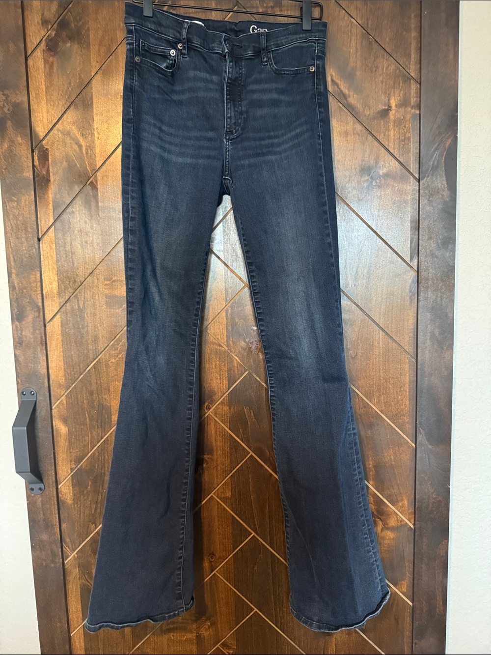 GAP Dark Wash Flare Jeans - Deep Indigo Blue